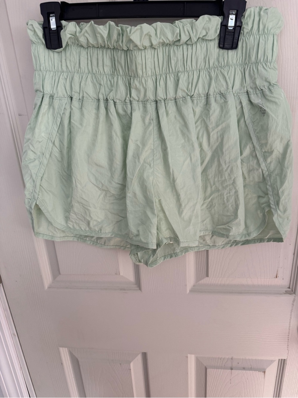 Free People FP Movement Women's Sz L Turquoise Mint The Way Home Pull On Shorts
